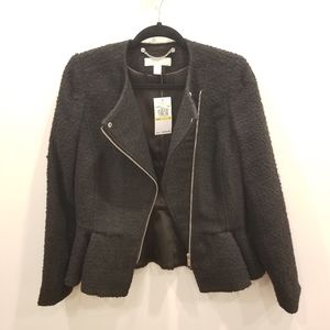 Wool Peplum Fitted Jacket